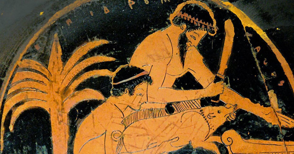 Kylix, decoration detail